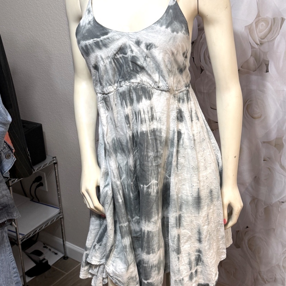 Goa beachwear by Japan Tie dye asymmetrical dress SizE Small